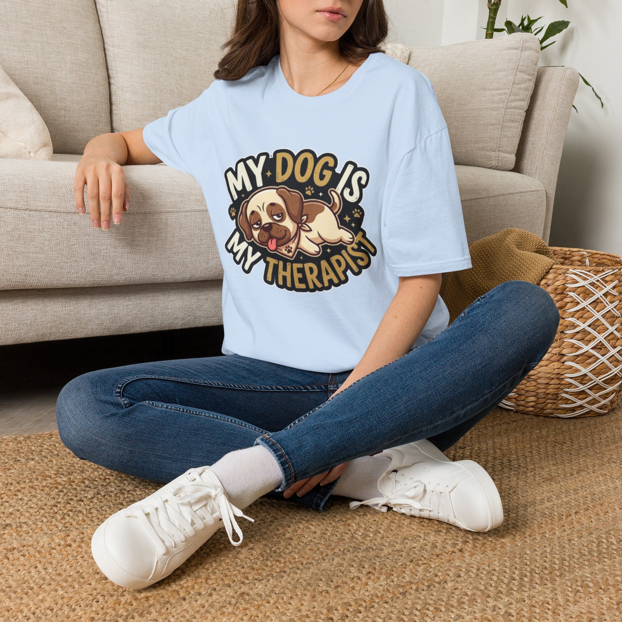 My Dog Is My Therapist – Funny Dog Lover T-Shirt