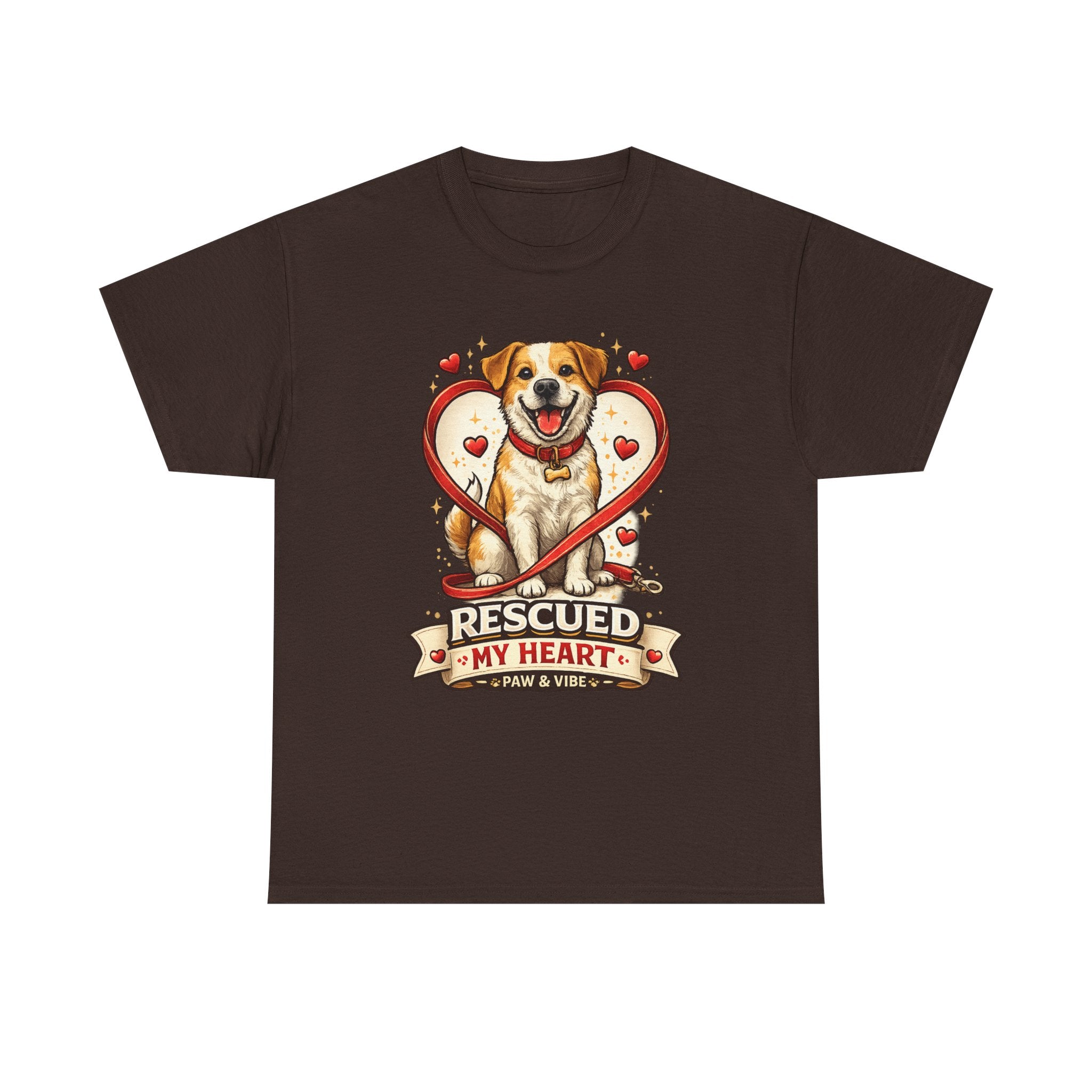 Rescued My Heart – Rescue Dog Graphic T-Shirt