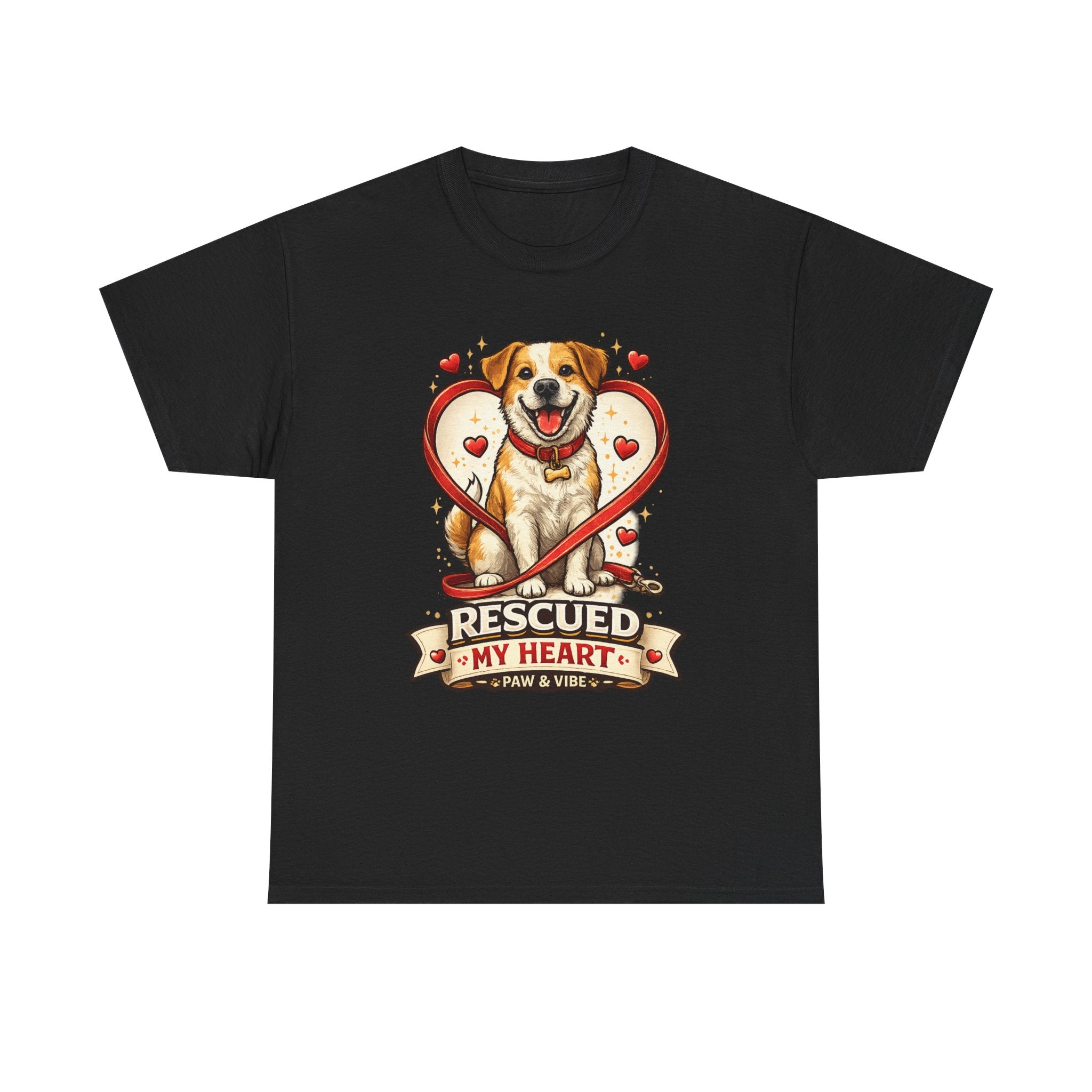 Rescued My Heart – Rescue Dog Graphic T-Shirt