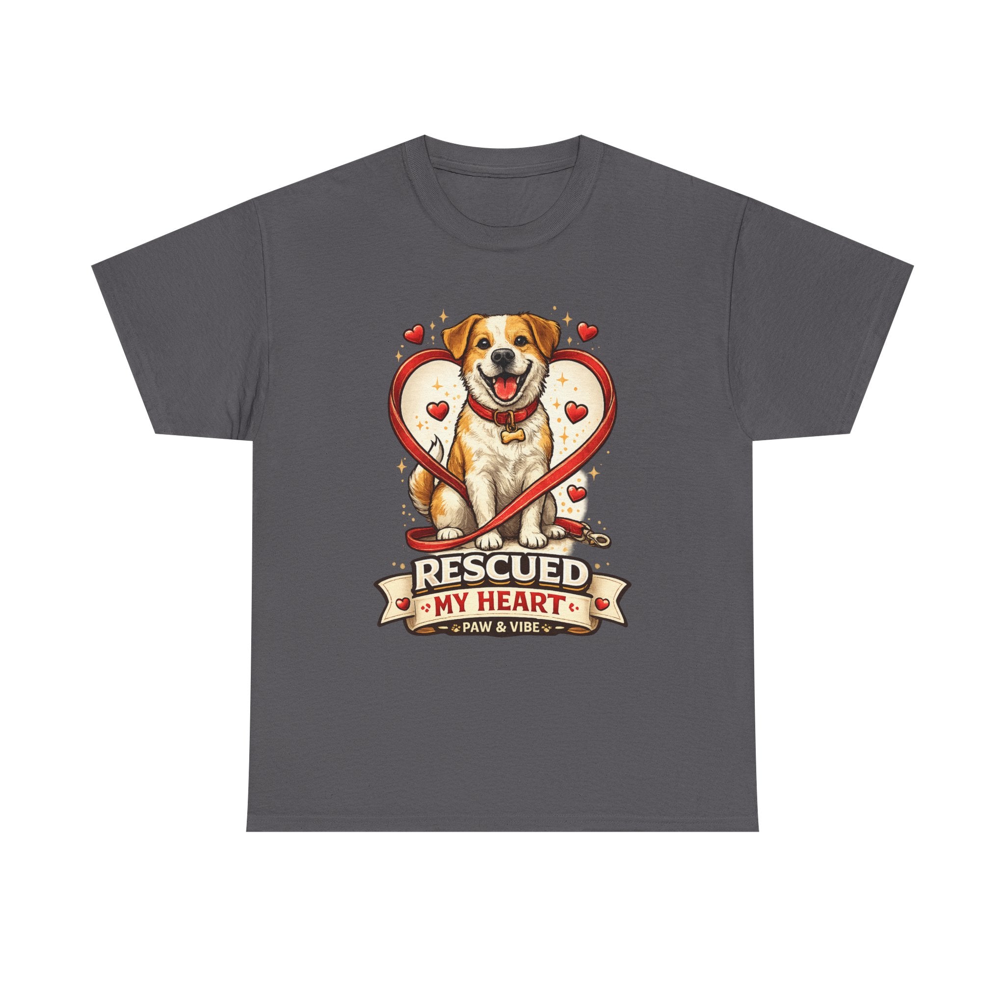 Rescued My Heart – Rescue Dog Graphic T-Shirt