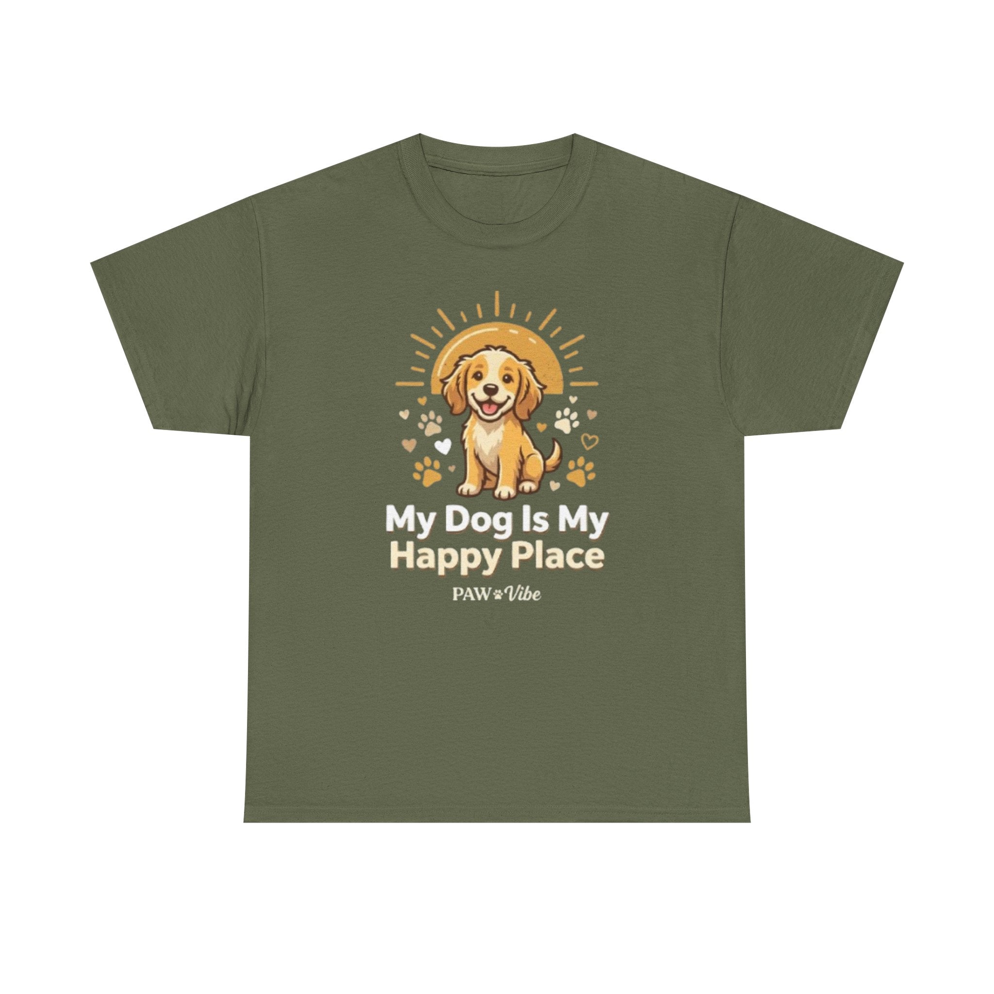 My Dog Is My Happy Place – Cute Dog Lover Graphic T-Shirt