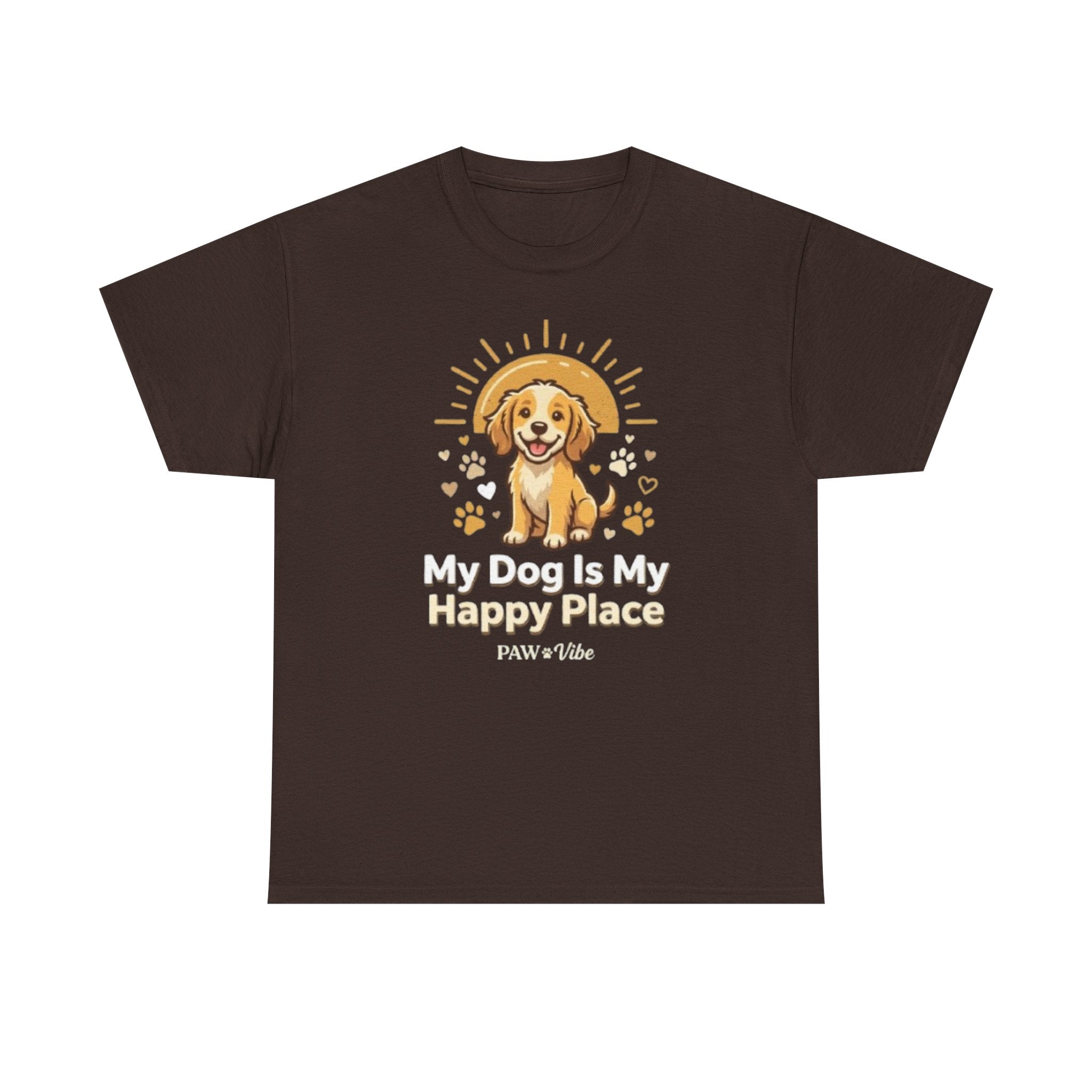 My Dog Is My Happy Place – Cute Dog Lover Graphic T-Shirt