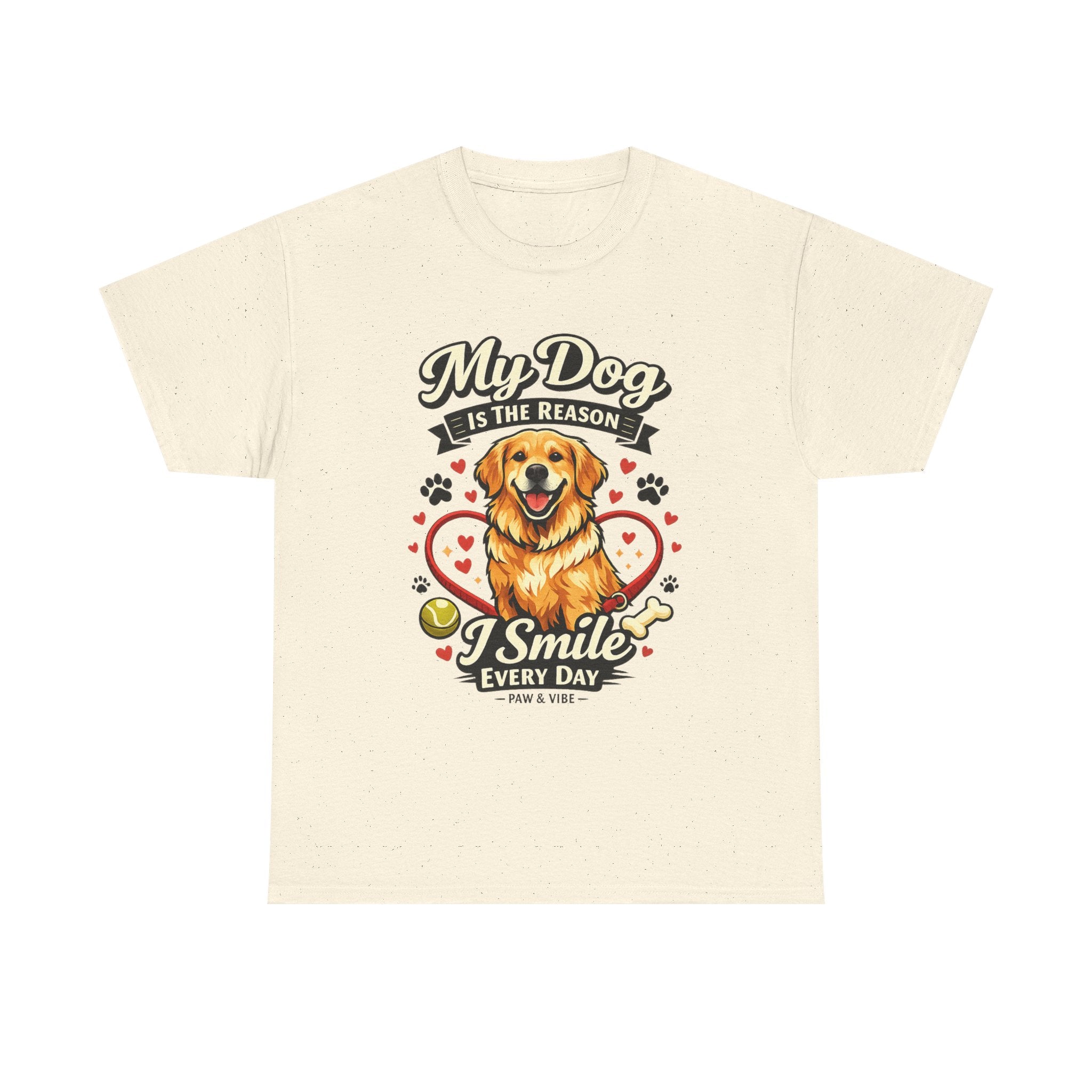 My Dog Is The Reason I Smile Every Day – Cute Dog Lover Unisex T-Shirt | Gift for Dog Moms & Dog Dads
