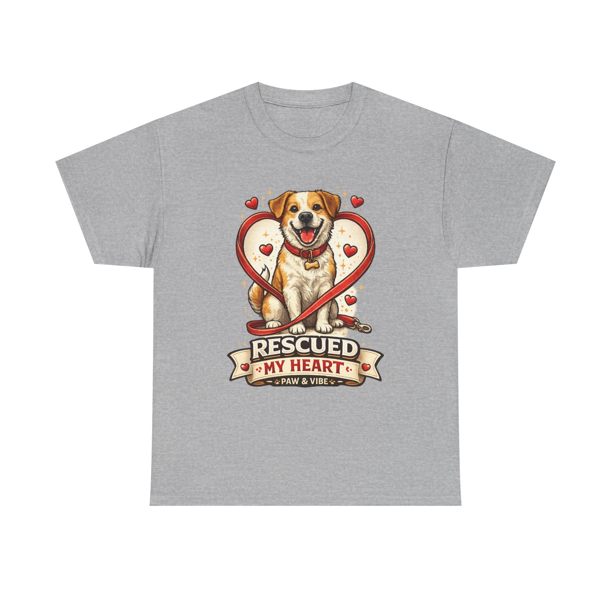 Rescued My Heart – Rescue Dog Graphic T-Shirt