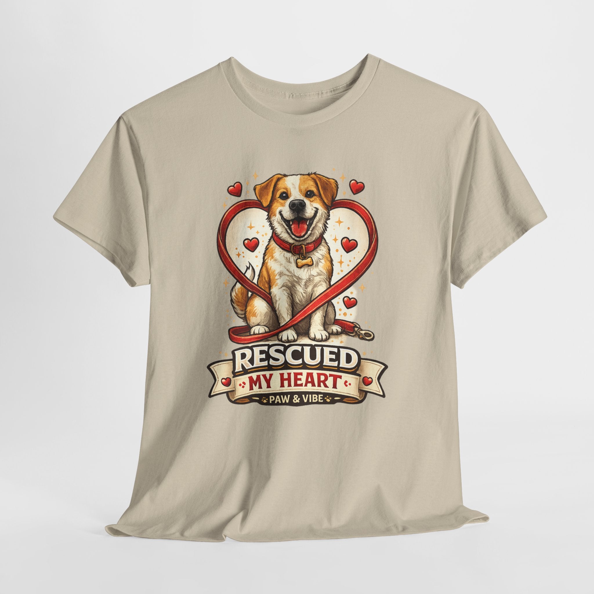 Rescued My Heart – Rescue Dog Graphic T-Shirt