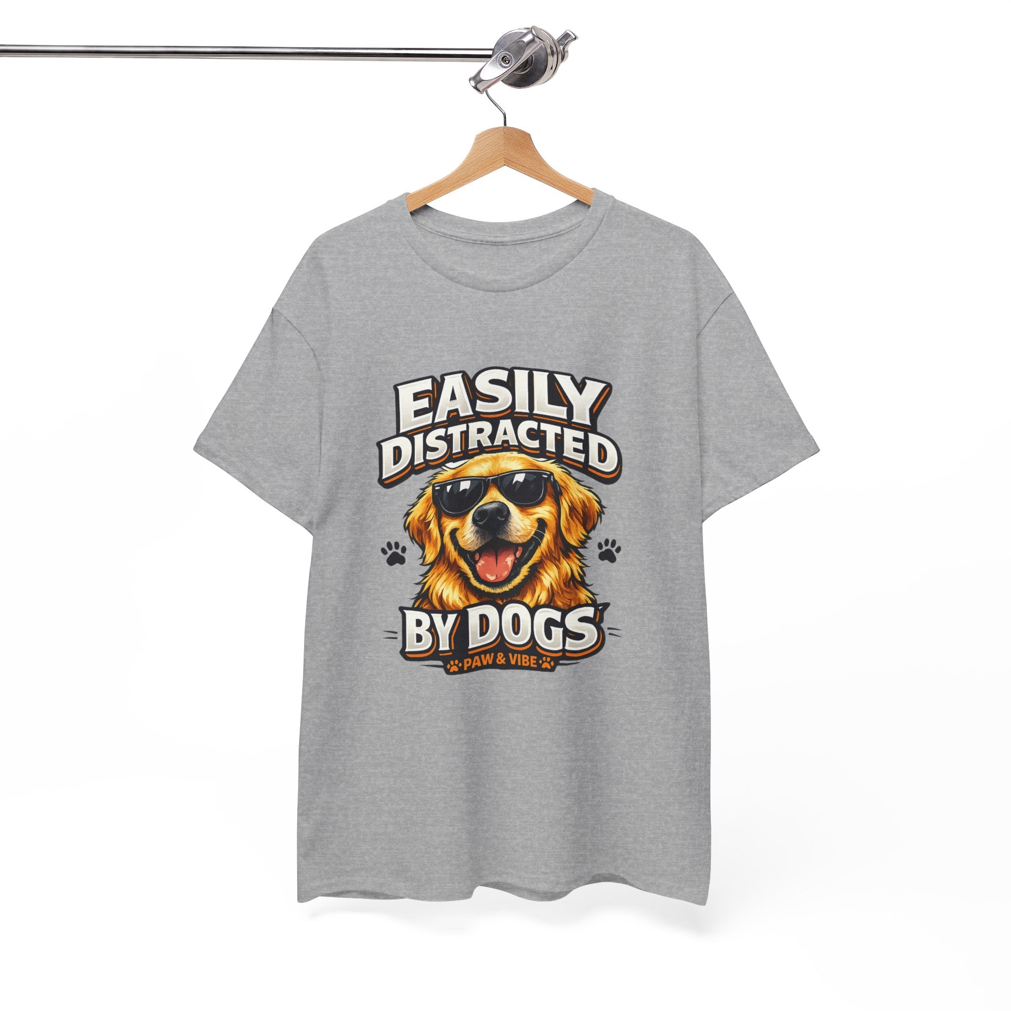 Easily Distracted By Dogs – Funny Dog Lover T-Shirt