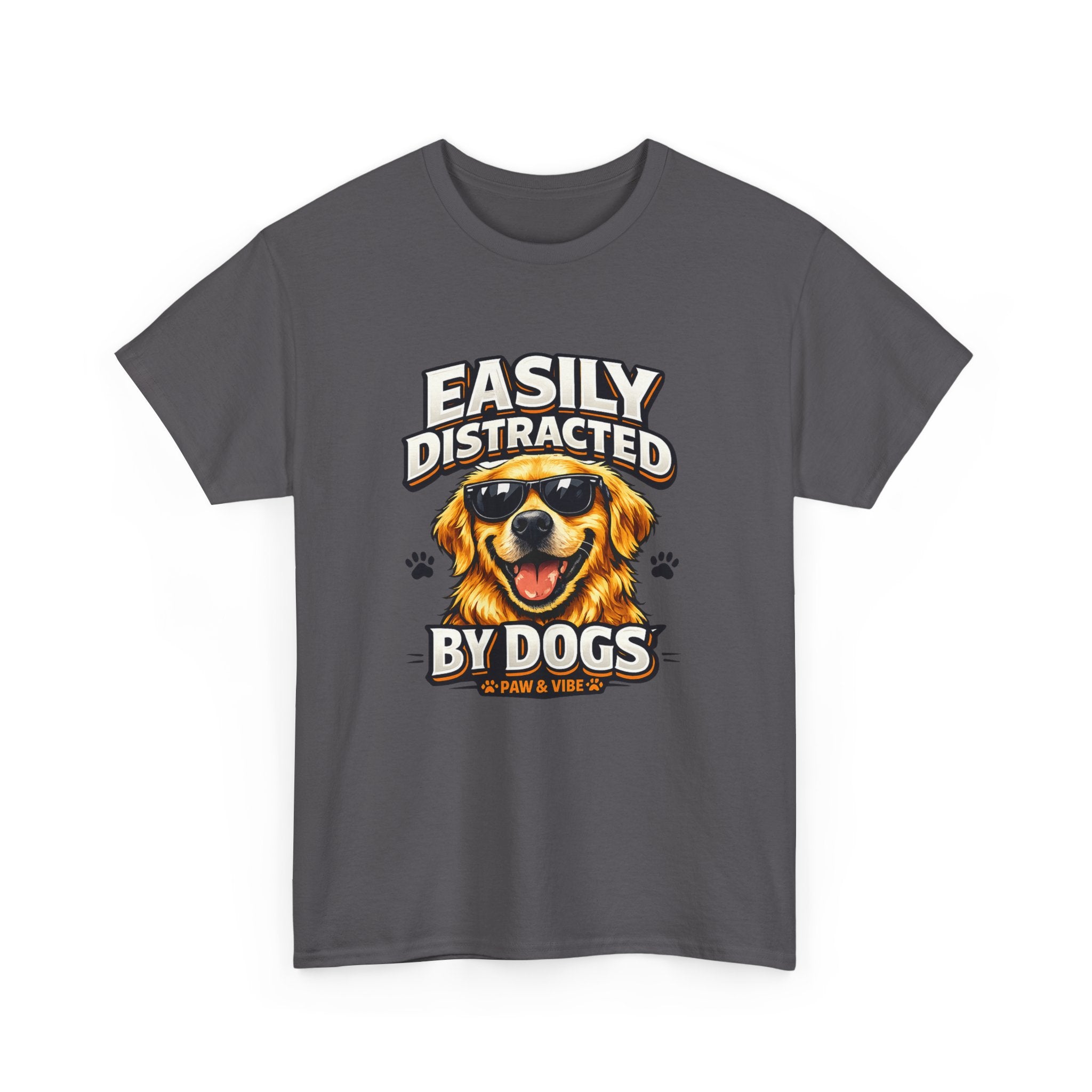 Easily Distracted By Dogs – Funny Dog Lover T-Shirt