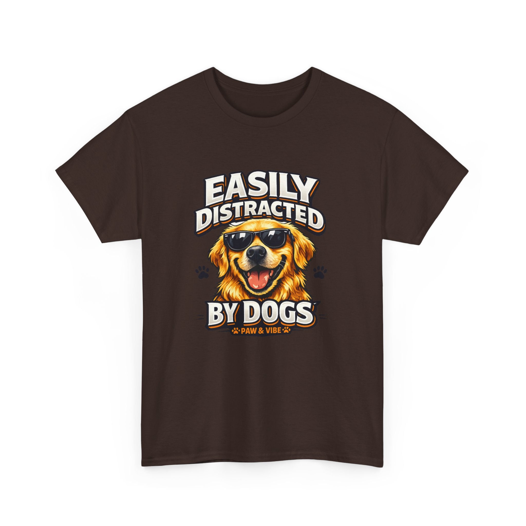 Easily Distracted By Dogs – Funny Dog Lover T-Shirt