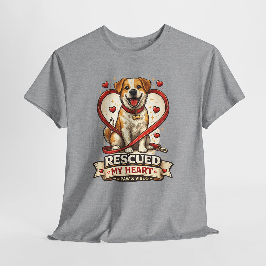 Rescued My Heart – Rescue Dog Graphic T-Shirt