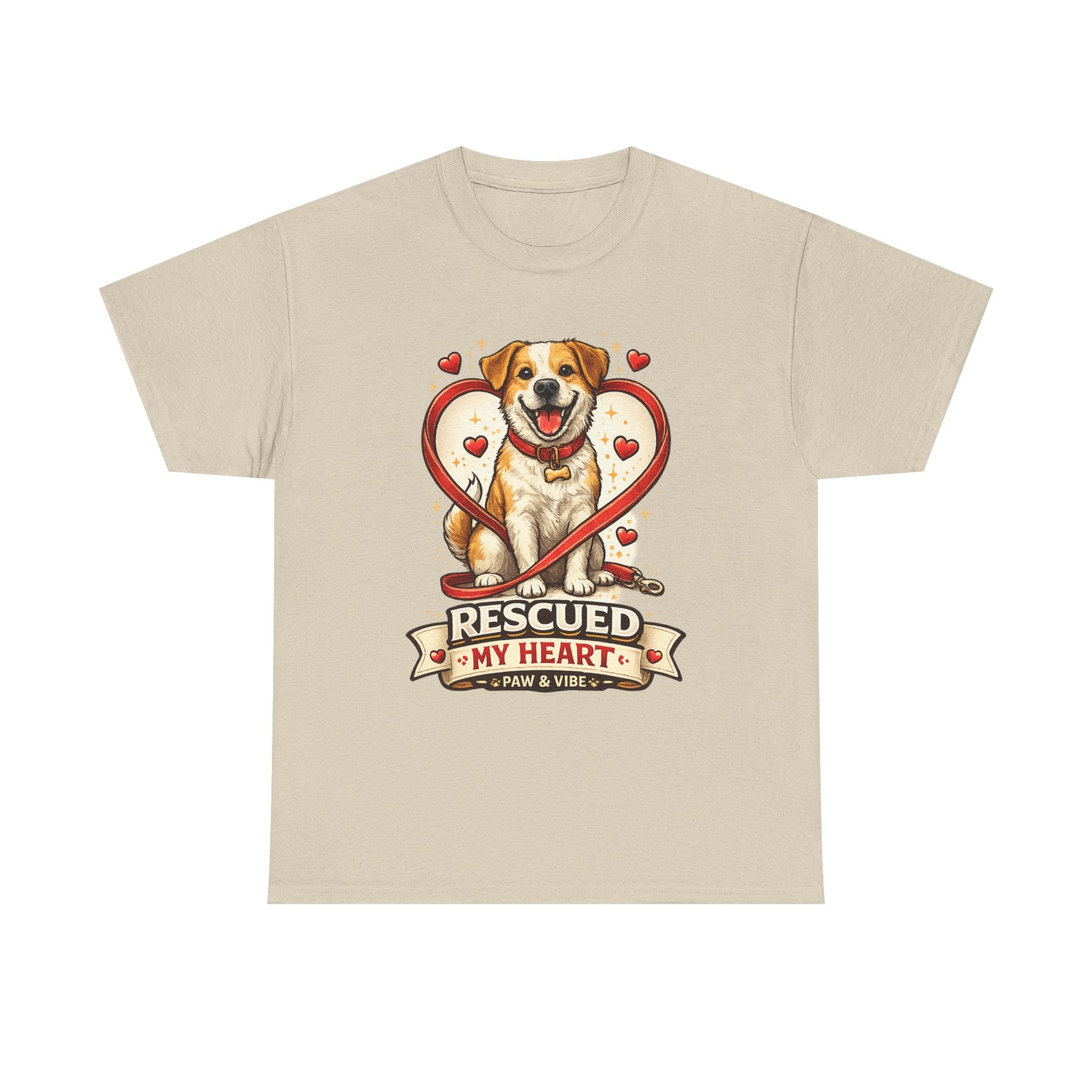Rescued My Heart – Rescue Dog Graphic T-Shirt