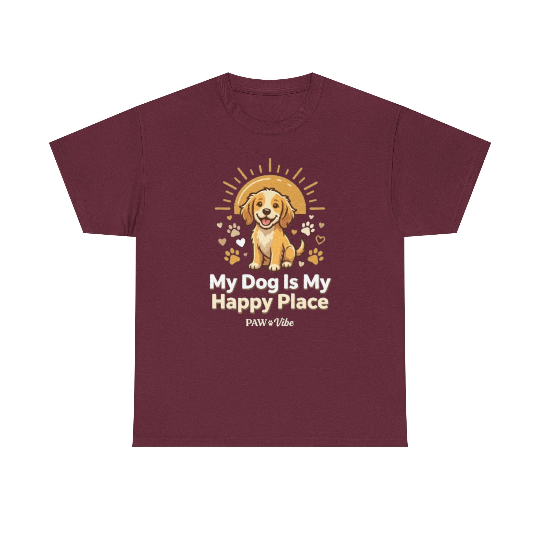 My Dog Is My Happy Place – Cute Dog Lover Graphic T-Shirt