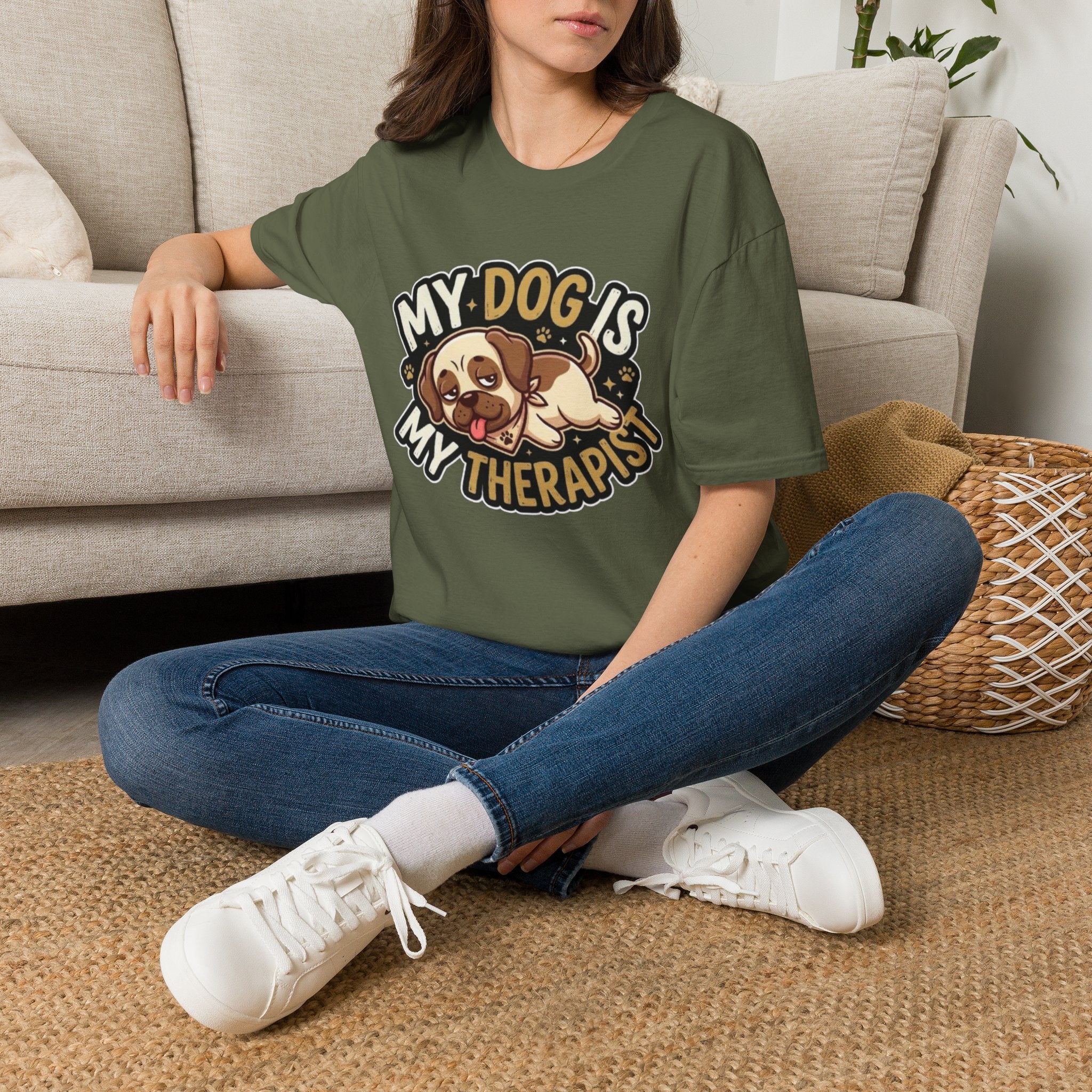 My Dog Is My Therapist – Funny Dog Lover T-Shirt