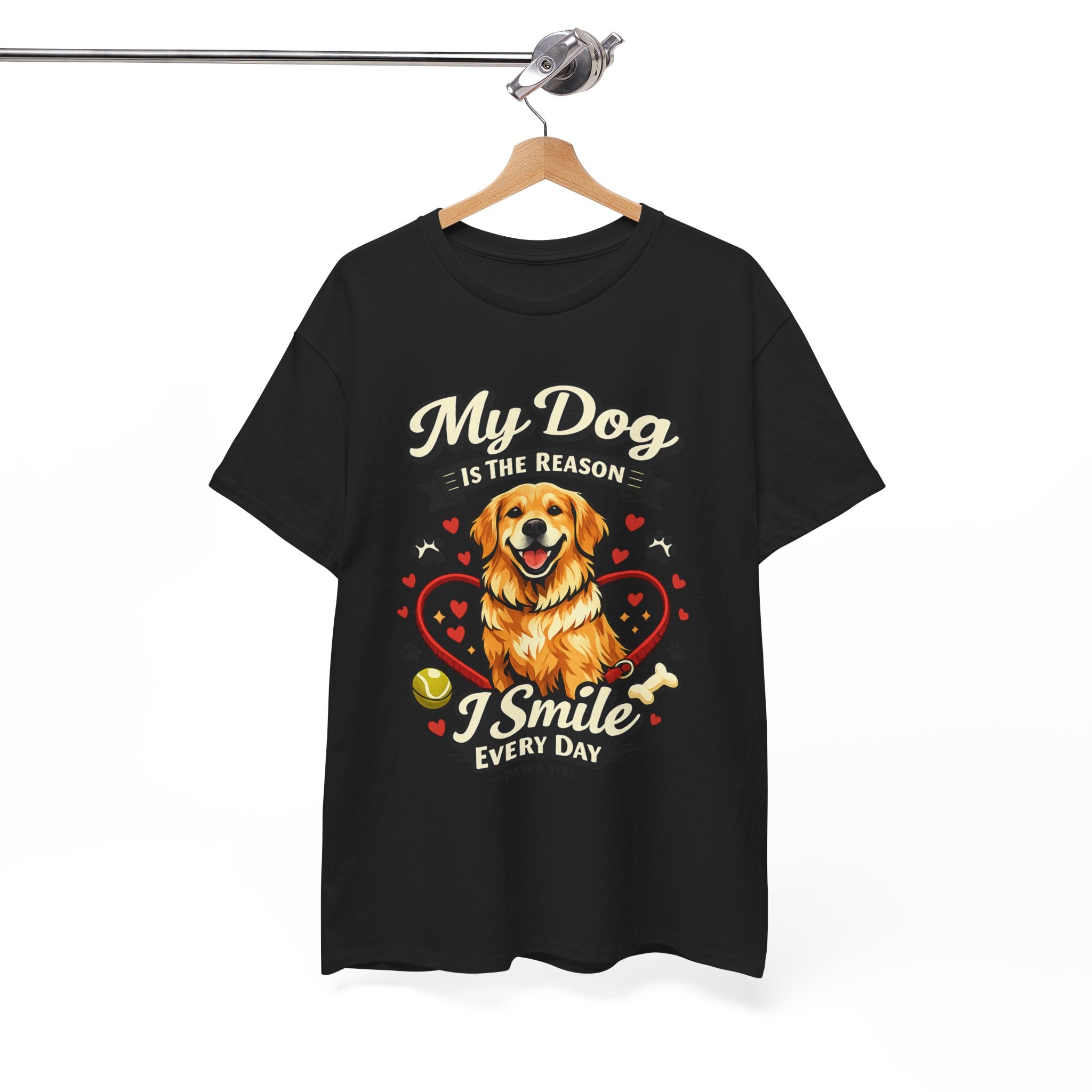 My Dog Is The Reason I Smile Every Day – Cute Dog Lover Unisex T-Shirt | Gift for Dog Moms & Dog Dads