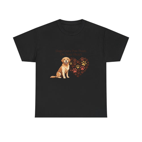 Dogs Leave Paw Prints On Your Heart – Cute Dog Lover Unisex T-Shirt