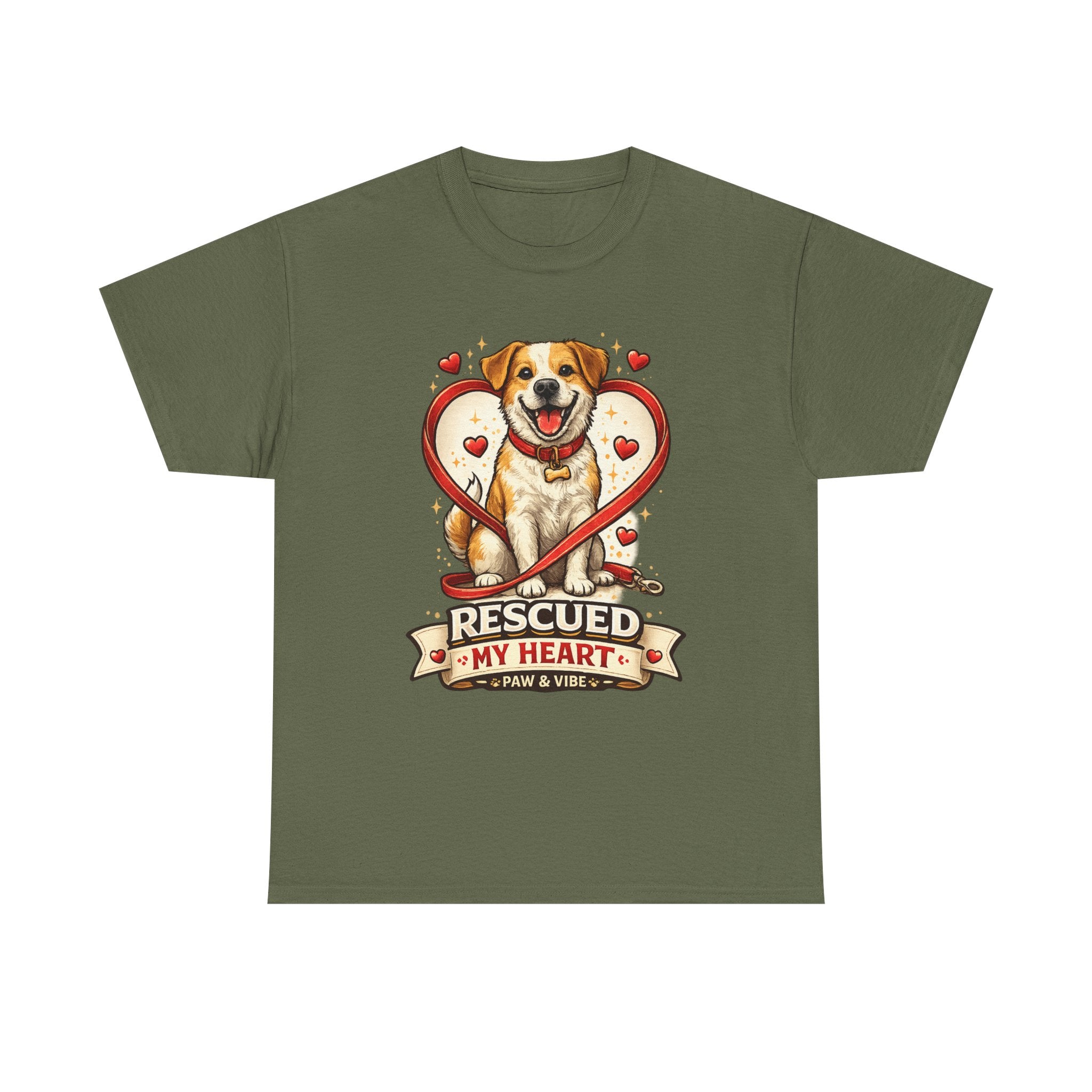 Rescued My Heart – Rescue Dog Graphic T-Shirt