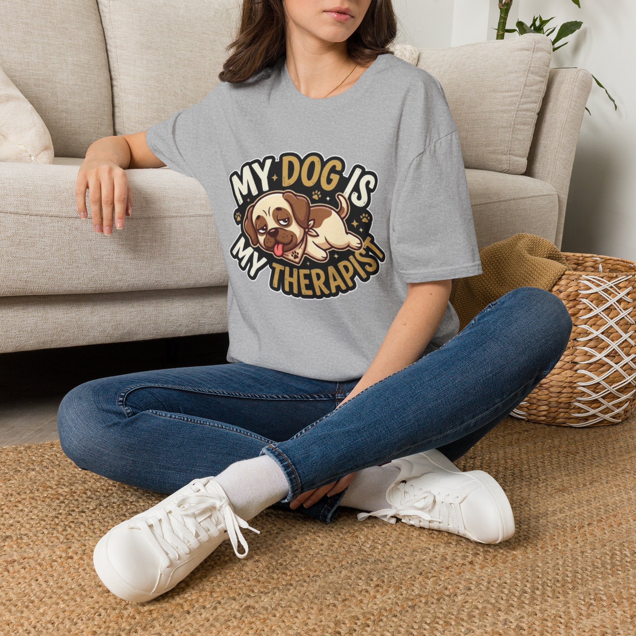 My Dog Is My Therapist – Funny Dog Lover T-Shirt