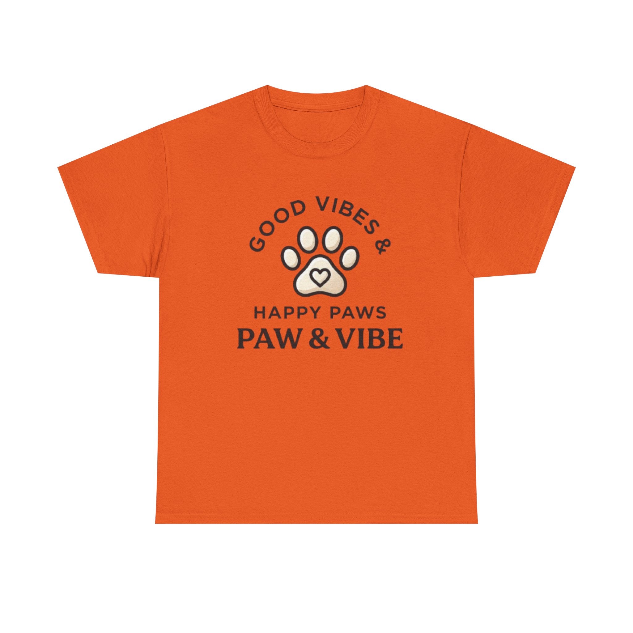 Good Vibes & Happy Paws T-Shirt | Cute Dog Lover Shirt | Pet Lover Gift