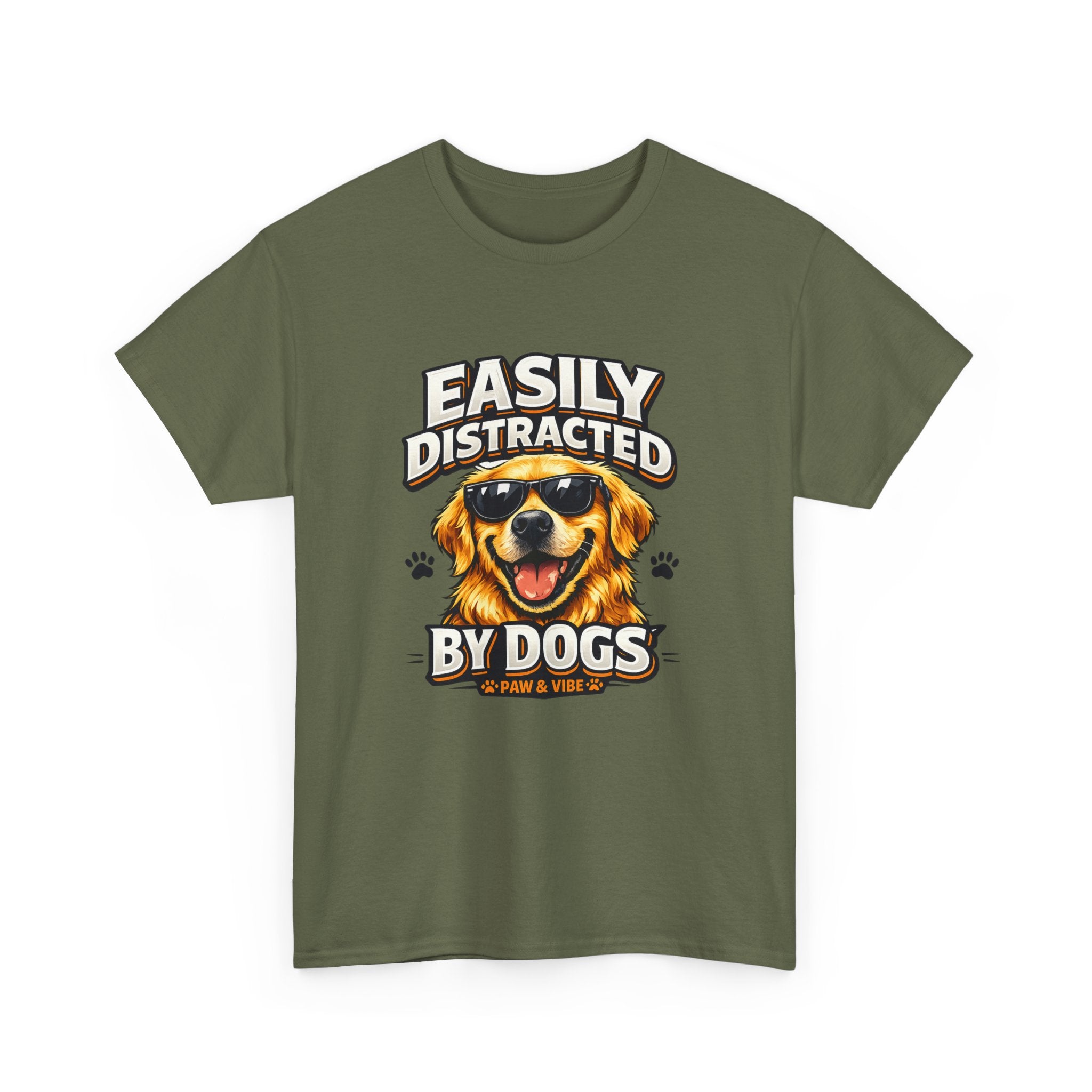 Easily Distracted By Dogs – Funny Dog Lover T-Shirt